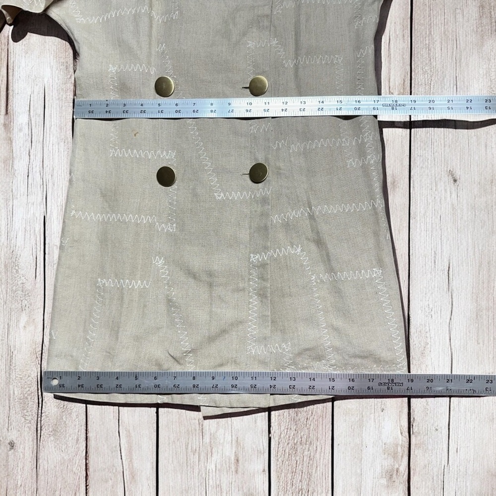 Vintage PATRICK KELLY Women’s 100% Linen Beige Jacket ~ Size 38 ~ MUSEUM WORTHY - Picture 13 of 16